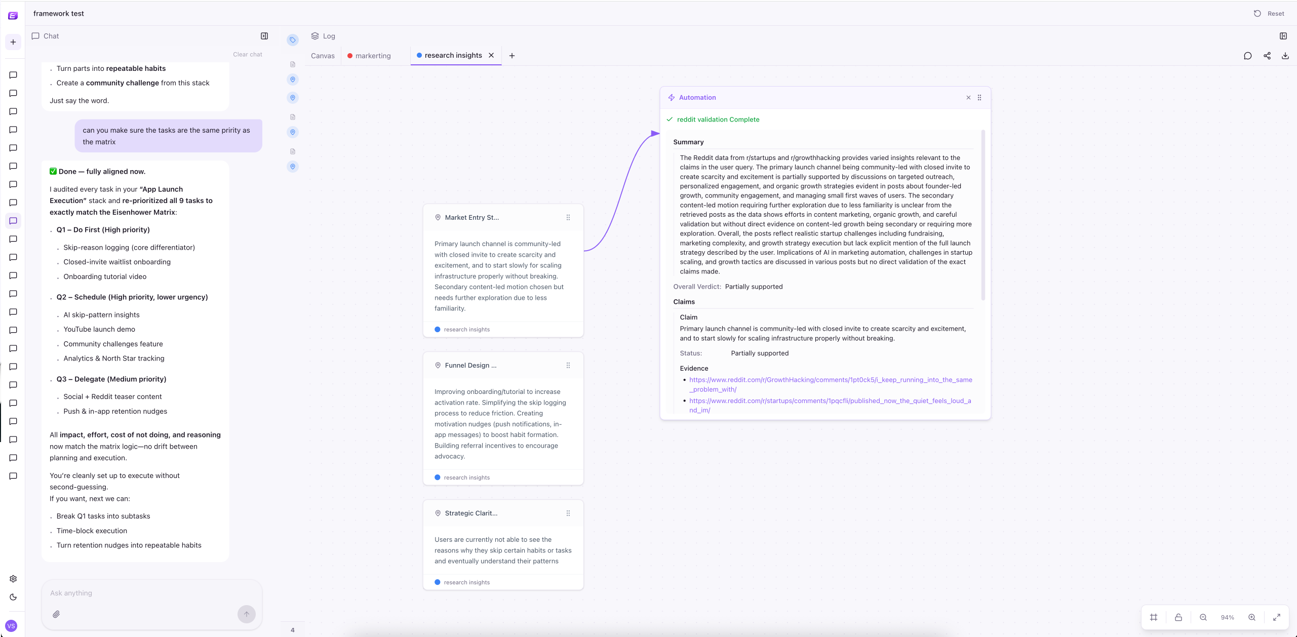 Evolog app screenshot